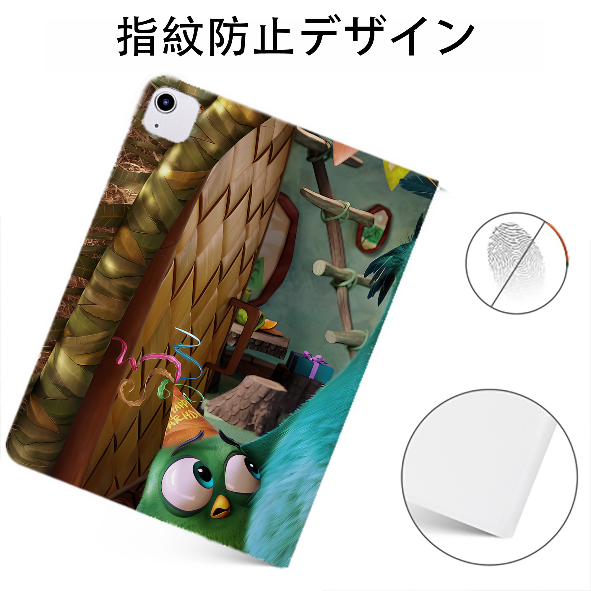 （画像用） Angry Birds アングリーバード IPadケース ペンホルダー付き ブックスタイルデザイン